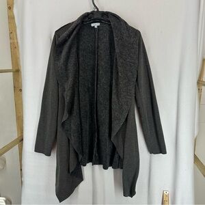 Jun & Ivy Waterfall Cardigan Coat Long Open Front Womens Small Grey